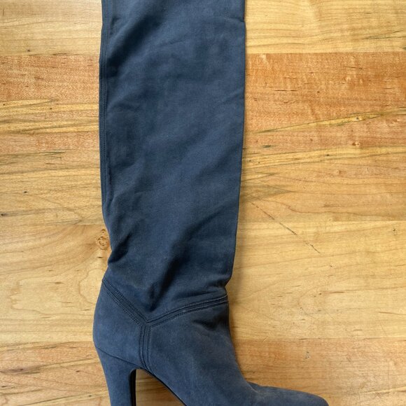Stella McCartney high blue suede boots - Picture 2 of 6